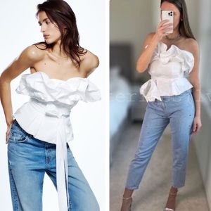 ZARA VOLUMINOUS POPLIN TOP